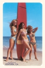 The Vintage Journal Three Woman Surfers in Bikinis Greetings from Ventura - Book
