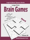 Large Print Brain Games : 100 Hard Adults Puzzles (Kakuro, Samurai Sudoku, Hakyuu, Minesweeper, Samurai Jigsaw Sudoku) - Book