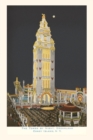 Vintage Journal Dreamland Tower at Night, Coney Island, New York City - Book