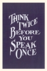 Vintage Journal Think Twice Slogan - Book