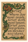 Vintage Journal Shakespeare Quote on Grief, Joy - Book