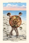 Vintage Journal Women with Parasol on Beach, Stuart, Florida - Book