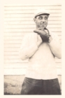 Vintage Journal Vintage Baseball Player with Glove - Book
