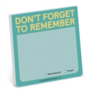Knock Knock Don't Forget to Remember Sticky Note (Pastel) - Book