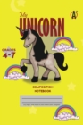My Unicorn Primary Composition 4-7 Notebook, 102 Sheets, 6 x 9 Inch Yellow Cover - Book