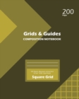 Grids and Guides Square Grid, Quad Ruled, Composition Notebook, 100 Sheets, Large Size 8 x 10 Inch beige Cover - Book