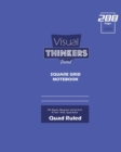 Visual Thinkers (Lite) Square Grid, Quad Ruled, Composition Notebook, 100 Sheets, Large Size 8 x 10 Inch Navy Cover - Book