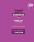 Visual Thinkers (Lite) Square Grid, Quad Ruled, Composition Notebook, 100 Sheets, Large Size 8 x 10 Inch Purple Cover - Book
