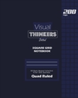 Visual Thinkers Square Grid, Quad Ruled, Composition Notebook, 100 Sheets, Large Size 8 x 10 Inch Blue Cover - Book