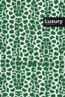 Luxury Lifestyle, Animal Print, Write-in Notebook, Dotted Lines, Wide Ruled, Medium Size 6 x 9 Inch, 288 Pages (Green) - Book
