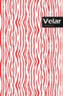 Velar Lifestyle, Animal Print, Write-in Notebook, Dotted Lines, Wide Ruled, Medium Size 6 x 9 Inch, 144 Sheets (Red) - Book