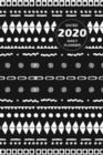 Pattern Lifestyle, Dated 2020 Daily Planner, 365 Days Blank Lined, Write-in Journal (Black) - Book