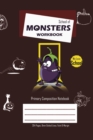 School of Monsters Workbook, A5 Size, Wide Ruled, White Paper, Primary Composition Notebook, 102 Sheets (Coffee) - Book