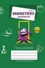 School of Monsters Workbook, A5 Size, Wide Ruled, White Paper, Primary Composition Notebook, 102 Sheets (Green) - Book