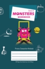 School of Monsters Workbook, A5 Size, Wide Ruled, White Paper, Primary Composition Notebook, 102 Sheets (Olive Green) - Book