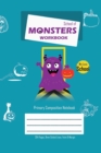 School of Monsters Workbook, A5 Size, Wide Ruled, White Paper, Primary Composition Notebook, 102 Shts (Royal Blue III) - Book