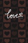 Love Notebook, Blank Write-in Journal, Dotted Lines, Wide Ruled, Medium (A5) 6 x 9 In (Black) - Book
