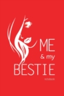 Me and My Bestie Notebook, Blank Write-in Journal, Dotted Lines, Wide Ruled, Medium (A5) 6 x 9 In (Red) - Book