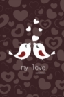 My Love Notebook, Blank Write-in Journal, Dotted Lines, Wide Ruled, Medium (A5) 6 x 9 In (Brown) - Book