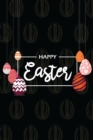 Happy Easter III Notebook, Blank Write-in Journal, Dotted Lines, Wide Ruled, Medium (A5) 6 x 9 In (Black) - Book