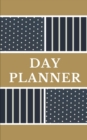 Day Planner - Planning My Day - Gold Black Polka Dot Strips Cover - Book