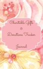 Charitable Gifts And Donations Tracker Journal Color Interior Pastel Rose Gold Pink Floral Yellow White Pearl Colorful - Book