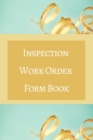Inspection Work Order Form Book - Color Interior - Teal Blue Gold Brown White - Inspection, Property, Cost - 24 x 36 in - Book