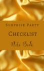Surprise Party Checklist Note Book - Gold Brown Cream - Invitation, Decoration, Menu, Grocery - Color Interior - Book