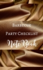 Barbecue Party Checklist Note Book - Brown Gold Luxury Silk White - Guest Shop Menu - Black White Interior - Book
