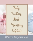 Baby Feeding And Nursing Schedule - Write In Journal - Time, Notes, Diapers - Cream Brown Pastels Pink Blue Abstract - Book
