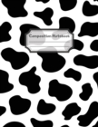 Composition Notebook : Wide Ruled Lined Paper: Large Size 8.5x11 Inches, 110 pages. Notebook Journal: Cow Pattern Black Workbook for Children Preschoolers Students Teens Kids for School Writing Notes - Book