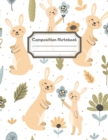 Composition Notebook : Wide Ruled Lined Paper: Large Size 8.5x11 Inches, 110 pages. Notebook Journal: Baby Rabbit Flower Workbook for Children Preschoolers Students Teens Kids for School Writing Notes - Book