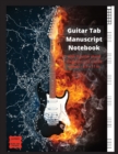 Guitar Tab Manuscript Notebook with 7 Guitar Chord Diagrams and 6 wide staves : 150 Pages Blank Music Journal Book Guitar Notes Blank White Music Paper Sheet for Guitarists and Musicians Wide Staff - Book