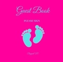 Baby Girl Shower Guest Book - 66 color pages -8.5x8.5 Inch - Book