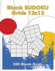 Blank Sudoku Grids 12x12, 200 Blank Grids : Blank Sudoku Book, Blank Puzzles - Book