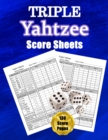 Triple Yahtzee Score Sheets : 130 Pads for Scorekeeping - Triple Yahtzee Score Cards - Triple Yahtzee Score Pads with Size 8.5 x 11 inches (Triple Yahtzee Score Book) - Book