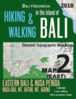 Bali Indonesia Map 2 (East) Hiking & Walking in the Island of Bali Detailed Topographic Map Atlas 1 : 50000 Eastern Bali & Nusa Penida, Nusa Dua, Mt. Batur, Mt. Agung: Trails, Hikes & Walks Topographi - Book