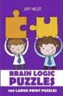 Brain Logic Puzzles : Nurikabe Puzzles - 100 Large Print Puzzles - Book