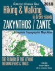 Zakynthos / Zante Complete Topographic Map Atlas 1 : 20000 Greece Ionian Sea Hiking & Walking in Greek Islands The Flower of the Levant Trekking Paths & Trails: Trails, Hikes & Walks Topographic Map - Book