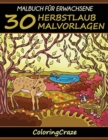 Malbuch fur Erwachsene : 30 Herbstlaub Malvorlagen - Book