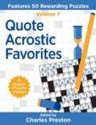 Quote Acrostic Favorites : Features 50 Rewarding Puzzles - Book