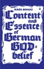 Content and Essence of the German God-Belief - Book