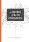 Linguistics for Legal Interpretation - Book