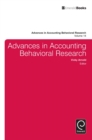 Advances in Accounting Behavioral Research - eBook