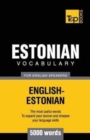 Estonian vocabulary for English speakers - 5000 words - Book