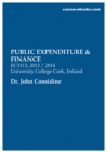 Public Expenditure & Finance : EC3113, 2013 / 2014 University College Cork - eBook
