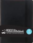 Monsieur Notebook Leather Journal - Black Plain Small A6 - Book