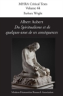 Albert Aubert, 'du Spiritualisme Et de Quelques-Unes de Ses Consequences' - Book