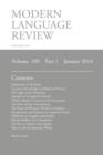 Modern Language Review (109 : 1) January 2014 - Book