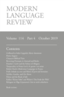 Modern Language Review (114 : 4) October 2019 - Book